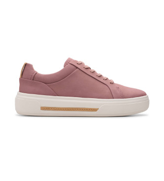 Clarks para mujer. 26181358 Zapatillas de piel Hollyhock Walk rosa (39.5), 1 a 3cm, Cordones, Casual