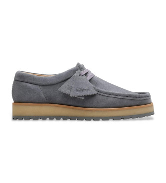 Clarks para hombre. 26180628 Mocasines de piel Walla Scout Lo (41), Plano, Ante, Ninguno, Casual, Gris