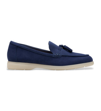 Clarks para mujer. 26181452 Mocasines de piel Narini Edge marino (36.5), Plano, Ante, Ninguno, Casual