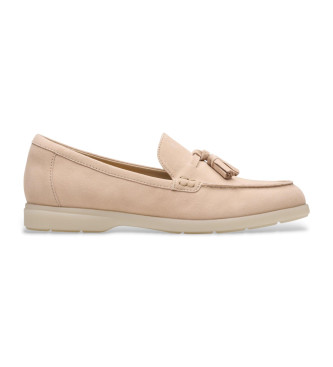 Clarks para mujer. 26181453 Mocasines de piel Narini Edge beige (36.5), Plano, Ante, Ninguno, Casual