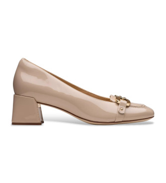 Clarks para mujer. 26181319 Zapatos de piel Nyta45 Court beige (41), 3 a 5cm, Ninguno, Casual