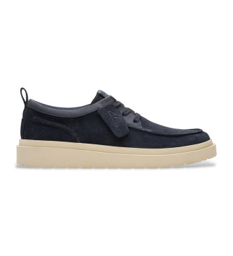Clarks para homem. 26180866 Polden Moc sapatos de couro marinho (42), Plano, Camurça, Cordão, Casual
