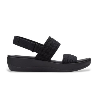 Clarks para mujer. 26177184 Sandalias Arla Stroll negro (36), Tela, 3 a 5cm, Velcro, Casual