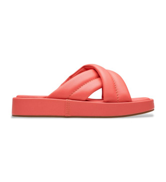 Clarks para mujer. 26181183 Sandalias de piel Alda Glide coral (39), 1 a 3cm, Ninguno, Casual