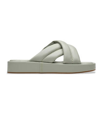 Clarks para mujer. 26181184 Sandalias de piel Alda Glide verde (40), 1 a 3cm, Ninguno, Casual