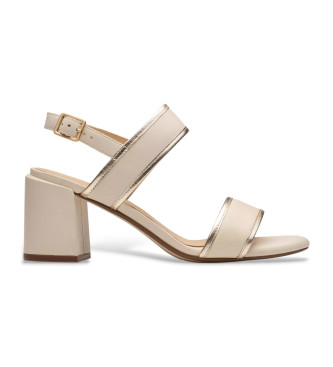 Clarks para mujer. 26181301 Sandalias de piel Ezoria Sling beige (35.5), 5 a 8cm, Hebilla, Casual