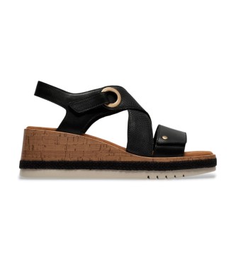 Clarks para mujer. 26185954 Sandalias Kidiki Sun negro (7,5 = 41,5), 3 a 5cm, Velcro, Casual