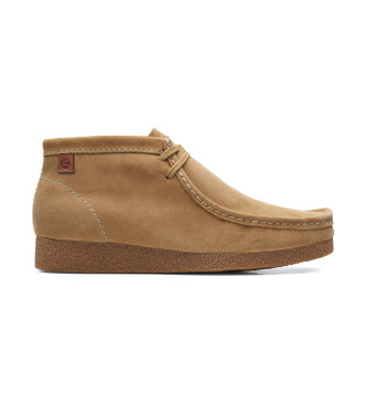Clarks para hombre. 26159438 Botines de piel Shacre marrón (41), Plano, Ante, Cordones, Casual