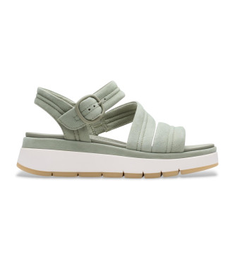 Clarks para mujer. 26181474 Sandalias de piel Tuscan Strap verde (37), 3 a 5cm, Ante, Hebilla, Casual