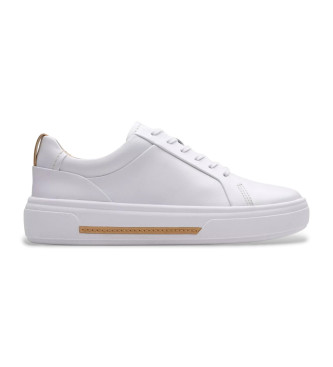 Clarks Para Mujer. 26183050 Zapatillas De Piel Hollyhock Walk Blanco (37.5), Plano, Cordones, Casual-image