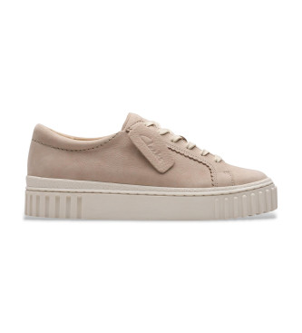 Clarks para mujer. 26181211 Zapatillas de Piel Mayhill Walk beige (39), Plano, Cordones, Casual