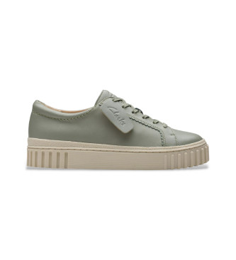 Clarks para mujer. 26181208 Zapatillas de piel Mayhill Walk verde (38), 1 a 3cm, Cordones, Casual