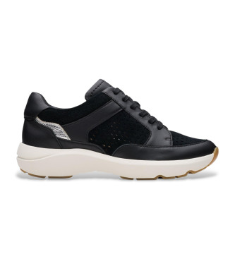 Clarks para mujer. 26181359 Zapatillas de piel Tivoli Walkk negro (36), 3 a 5cm, Cordones, Casual