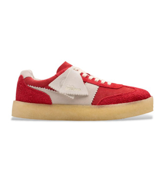 Clarks para mujer. 26180666 Zapatillas de piel Tor 80 rojo (39.5), Plano, Ante, Cordones, Casual