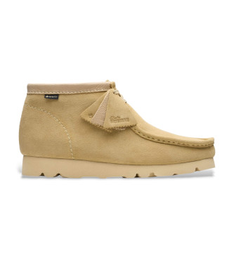 Clarks para hombre. 26179257 Zapatos de Piel Wallabee Gore-Tex beige (41), Plano, Cordones, Casual