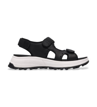 Clarks para hombre. 26185843 Sandalias de Piel ATLTrek Surf negro (5 = 38), Plano, Velcro, Casual