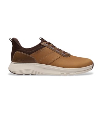 Clarks para hombre. 26184782 Zapatillas de Piel Motion Trek LX marrón (10 = 44,5), Plano, Cordones, Casual