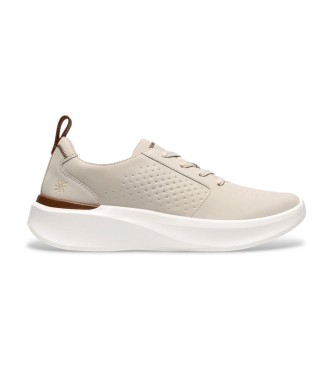 Clarks para mujer. 26187558 Zapatillas Solevana Style blanco roto (10,5 = 45), Beige, Plano, Cordones, Casual