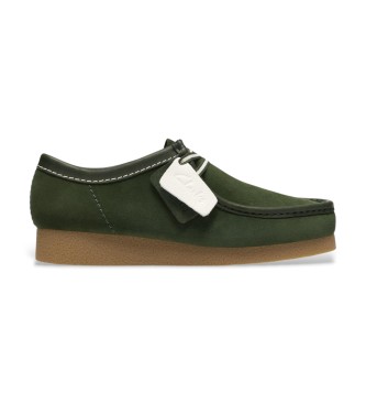 Clarks para hombre. 26186170 Zapatos de Piel WallabeeEV verde (8,5 = 42,5), Plano, Ante, Cordones, Casual, Clásico