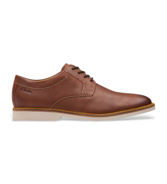 Clarks para hombre. 26172070 Zapatos de piel Atticus LTLace marrón (42.5), Plano, Cordones, Casual, Clásico