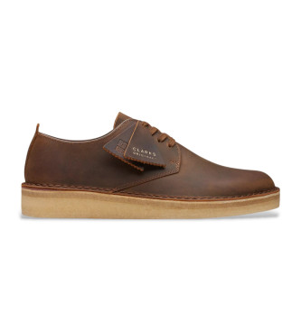 Clarks para hombre. 26171493 Zapatos de piel Coal London marrón (42.5), Plano, Cordones, Casual