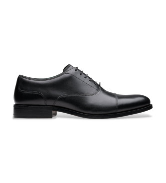 Clarks para hombre. 26178572 Zapatos de Piel CraftJames Cap negro (44), Plano, Cordones, Casual, Fiesta, Clásico