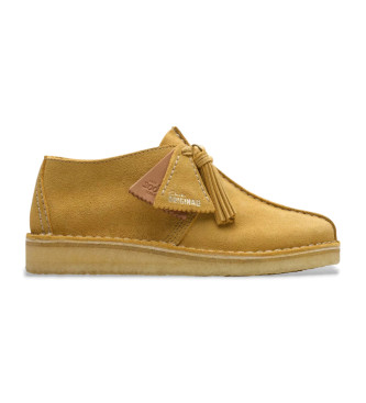 Clarks para mujer. 26181142 Zapatos de piel Desert Trek amarillo (37), Plano, Ante, Cordones, Casual