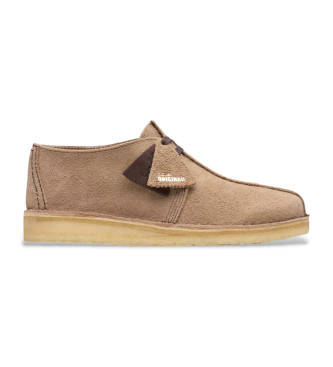 Clarks para hombre. 26180650 Zapatos de piel Desert Trek beige (43), Plano, Ante, Cordones, Casual