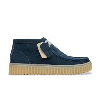 Clarks para hombre. 26178265 Zapatos de Piel Torhill Hi azul (41), Plano, Cordones, Casual, Clarks outlet 2024.