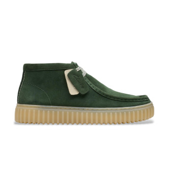 Clarks para hombre. 26178268 Zapatos de Piel Torhill Hi verde (43), Plano, Cordones, Casual, Clarks outlet 2024.