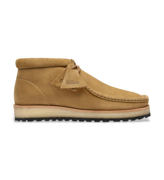 Clarks para hombre. 26182805 Zapatos de Piel Wallabee Scout beige (42), Plano, Ante, Cordones, Casual