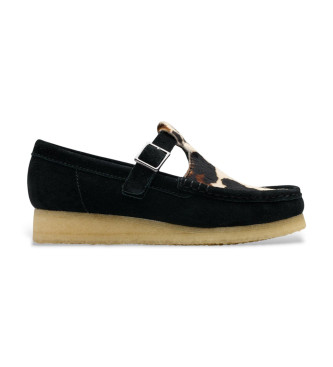 Clarks para mujer. 26180686 Zapatos de Piel Wallabee T Bar negro (39), Marrón, Plano, 1 a 3cm, Hebilla, Casual