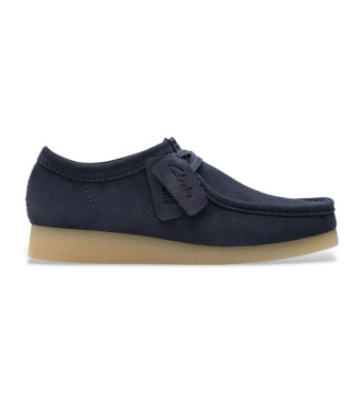 Clarks para hombre. 26178234 Zapatos de piel WallabeeEVO marino (43), Plano, Ante, Cordones, Casual