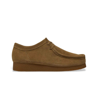 Clarks para hombre. 26172821 Zapatos de piel Wallabeeevo marrón (43), Plano, Ante, Cordones, Casual, Clásico
