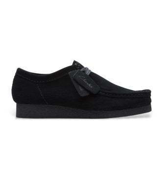 Clarks para mujer. 26174746 Zapatos de piel Wallabeeevosh negro (39.5), Plano, Cordones, Casual