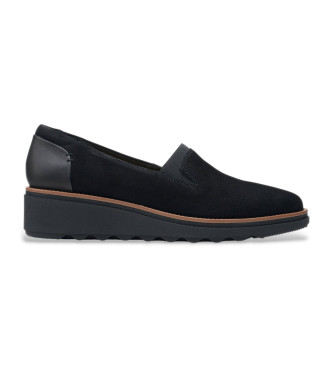 Clarks para mujer. 26180118 Zapatos de piel Zylah Sky negro (40), 1 a 3cm, Ninguno, Casual