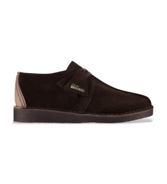 Clarks para hombre. 26178477 Zapatos de Piel Desert Trek marrón oscuro (43), Plano, Ante, Cordones, Casual