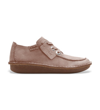 Clarks para mujer. 26182263 Zapatos Funny Dream rosa (41), Piel, Plano, Cordones, Casual