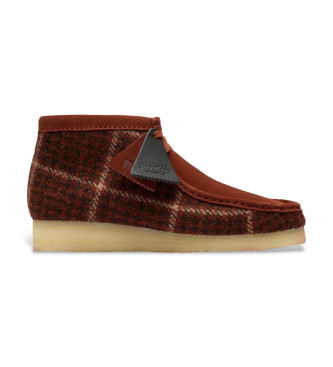 Clarks para hombre. 26182793 Zapatos Wallabee Boot granate (42), Rojo, Plano, Cordones, Casual