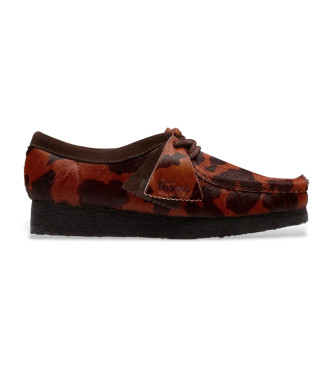 Clarks Para Mujer. 26183072 Zapatos Wallabee Estampado Vaca MarróN (41), Plano, Cordones, Casual, Animal Print-image