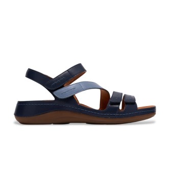Clarks para mujer. 26185831 Sandalias Cecily Mix marino (7,5 = 41,5), Azul, Plano, Velcro, Casual