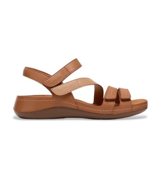 Clarks para mujer. 26185829 Sandalias Cecily Mix beige (5,5 = 39), Plano, Velcro, Casual