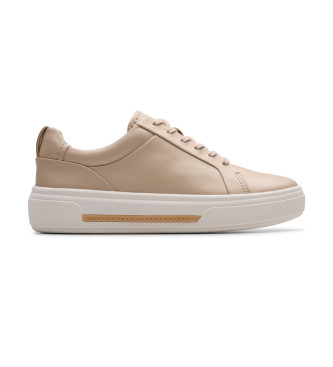 Clarks para mujer. 26183049 Zapatillas de piel Hollyhock Walk Sand beige (38), Plano, Cordones, Casual