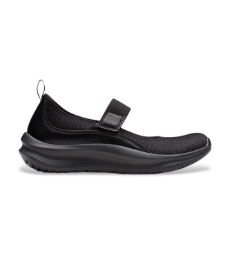 Clarks para mujer. 26184278 Zapatillas Solevana Jane negro (6 = 39,5), Tela, Plano, Velcro, Casual