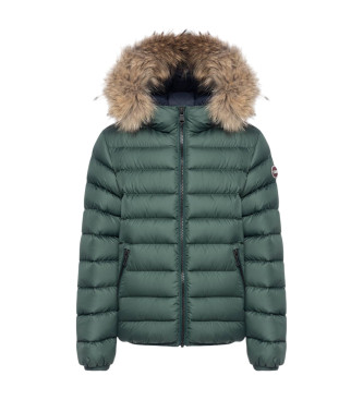 Abrigo de plumas con capucha de pelo verde (12años= 154cm), Casual, Nylon, moda infantil, Colmar outlet 2024.