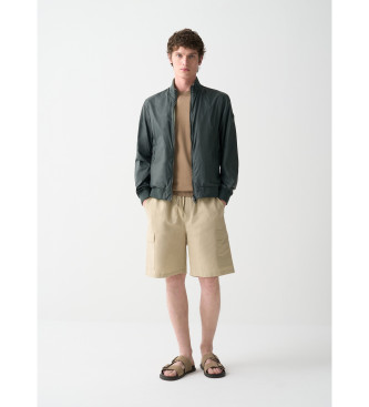 Chaqueta Bomber Reversible verde (52), Casual, Poliamida