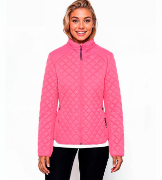 Colmar para mulher. Casaco cor-de-rosa acolchoado cor-de-rosa