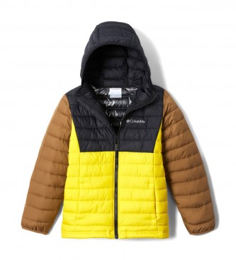 Columbia unisex para niños. 1802901716 Chaqueta con capucha Powder Lite amarillo (14/16Años= 156/162,5cm), Casual, Deportivo, Multideporte,