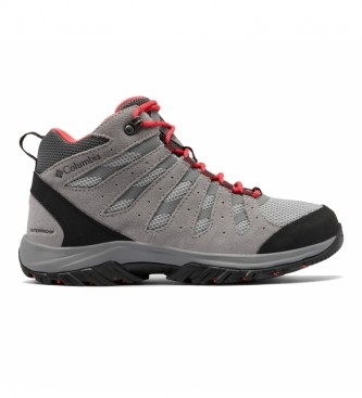 Columbia para mujer. 1940611088 Botas Redmond III Mid gris (37.5), Rojo, Plano, 1 a 3cm, Cordones, Deportivo, Outdoor, Columbia outlet 2024.