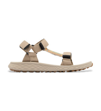 Columbia para hombre. 2126931258 Sandalias Konos Globetrot beige (43), Plano, Velcro, Casual